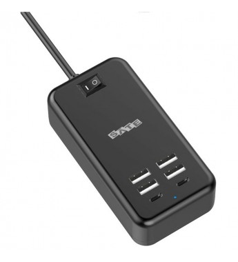 Cargador Satellite A-R23U 6 En 1 30W - Negro