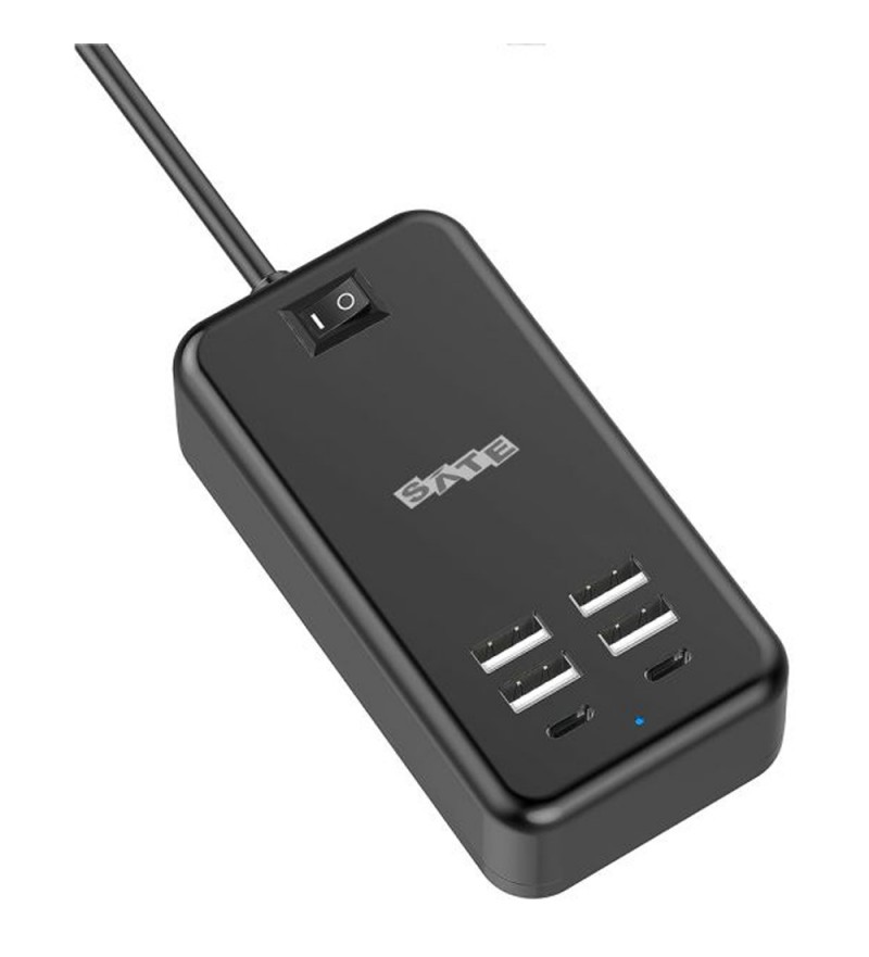 Cargador Satellite A-R23U 6 En 1 30W - Negro
