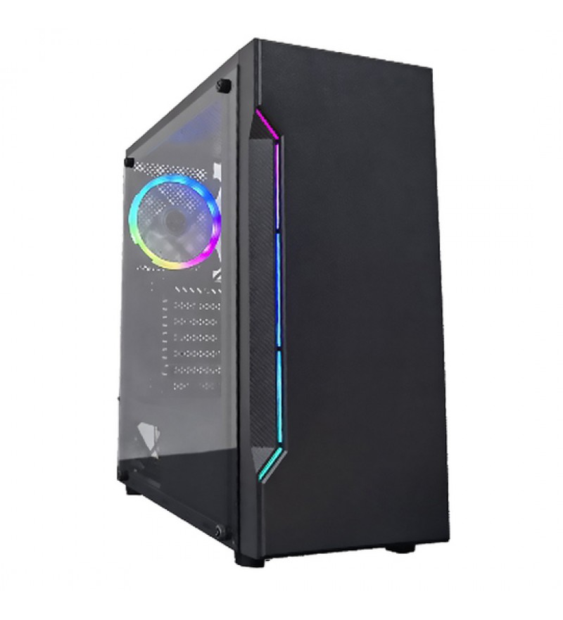 Gabinete Gamer Satellite 1101K RGB con 1 Coolers ATX - Negro