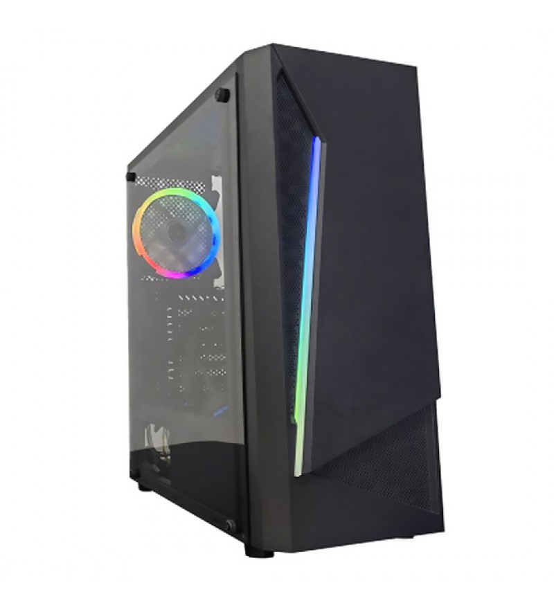 Gabinete Gamer Satellite 1102K RGB con 1 Coolers ATX - Negro