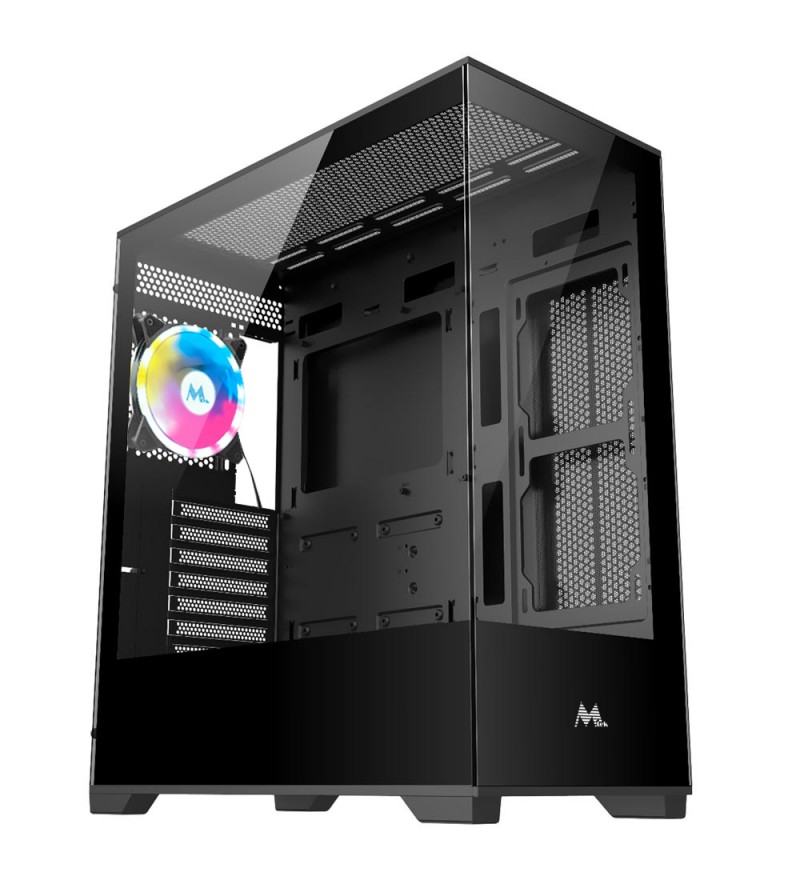 Gabinete Gamer Mtek MCG-AIR01 Mid Tower/1Fan RGB - Negro