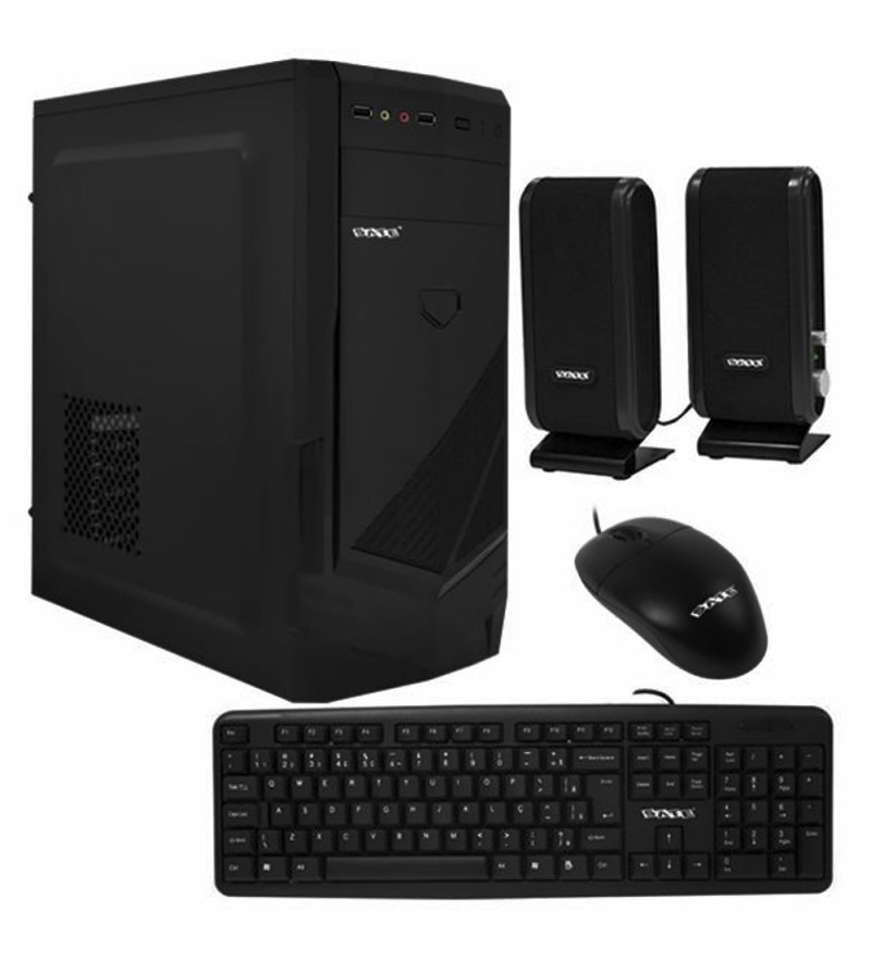 Kit Satellite K761 Gabinete + Speaker + Mouse + Teclado (Español) - Negro