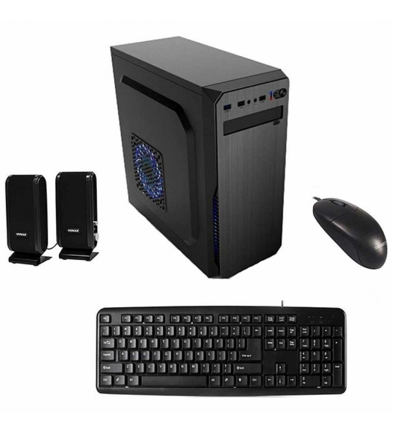 Kit Gabinete Satellite Barebone K701 con Speaker + Teclado Portugués + Mouse - Negro