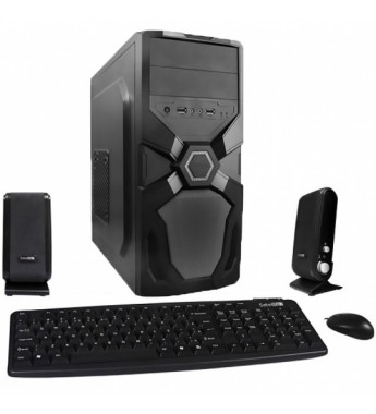 Kit Gabinete Satellite Barebone K731 con Speaker + Teclado Español + Mouse - Negro