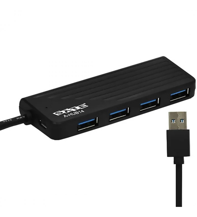 Hub USB Satellite A-HUB14 con 4 Puertos USB 3.0 - Negro