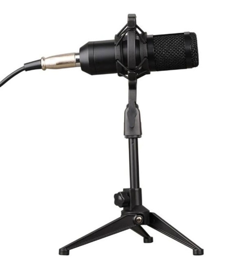 Micrófono para Podcast Sate A-MK07 Live Broadcast - Negro