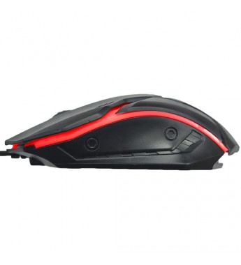 Mouse Óptico Gaming Satellite A-95 con 1.000DPI/USB/RGB - Negro