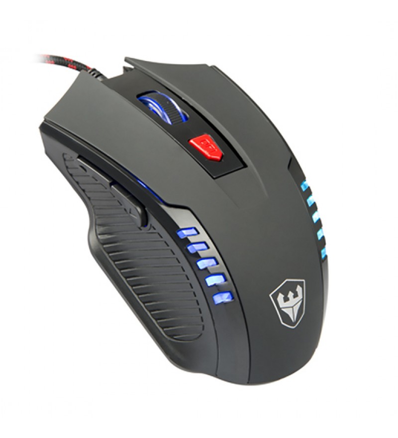 Mouse Óptico Gaming Satellite A-90 con 2.400DPI/USB/RGB - Negro