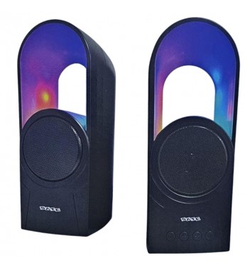 Speaker Satellite AS-92009 BT/RGB/AUX/USB- Negro