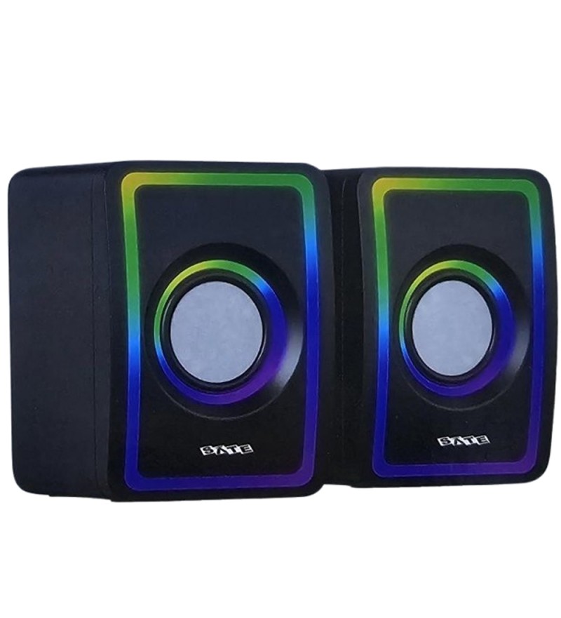 Speaker Satellite AS-92005 BT/RGB/AUX/USB- Negro