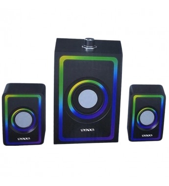 Speaker Satellite AS-92010 BT/RGB/AUX/USB- Negro
