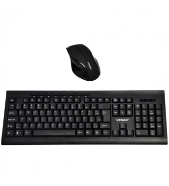 Kit Teclado + Mouse Inalámbrico Satellite AK-726G Portugués - Negro