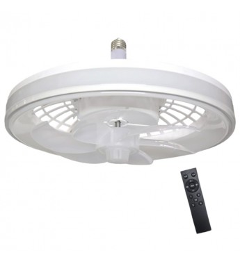  Ventilador De Techo Satellite Con Luz A-F2705 E27/34W/CONTROL/3V/Bilvolt - Blanco