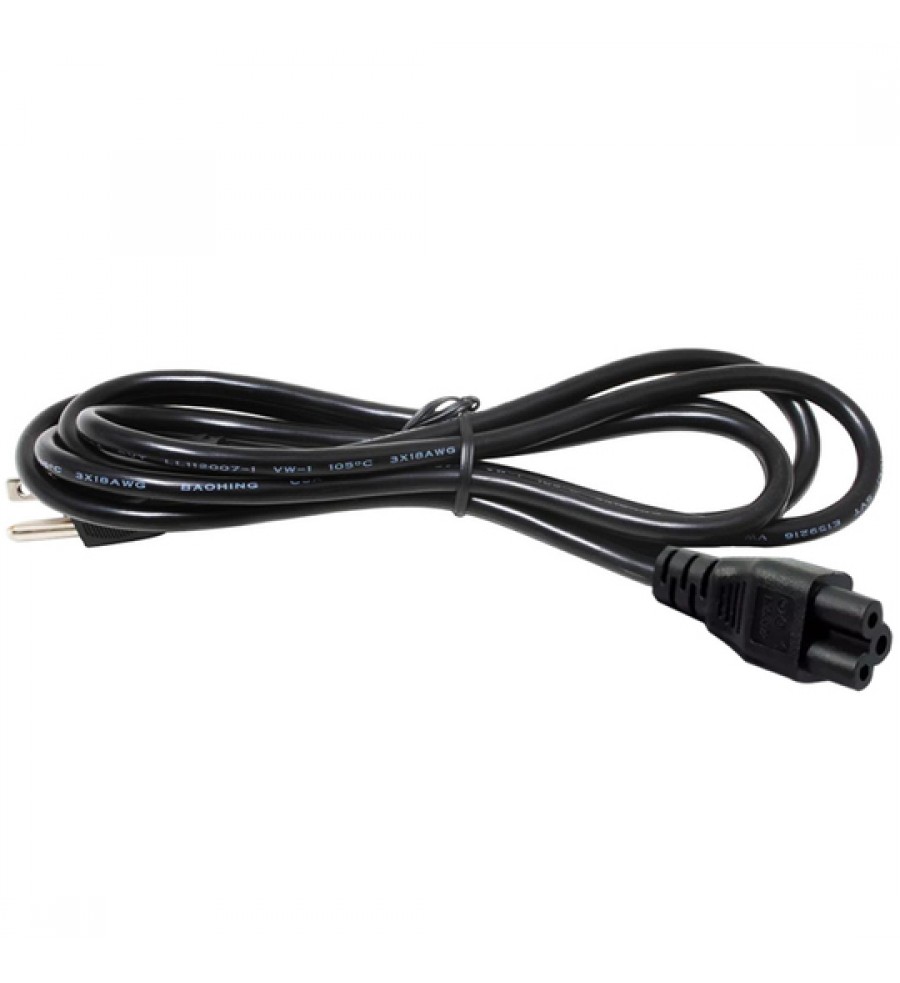 Cable de Energía Lotus Tripolar para Notebook Padrón Americano (1.8 Metros) - Negro