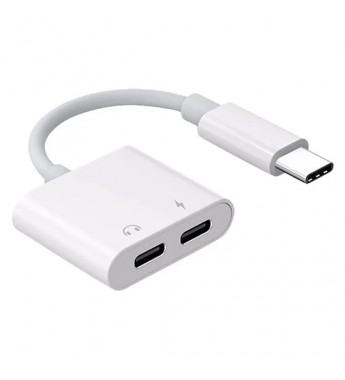 Cable Adaptador L4 USB-C con 2 puertos USB-C - Blanco