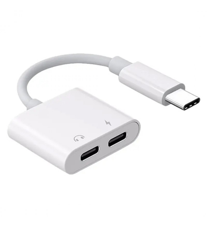 Cable Adaptador L4 USB-C con 2 puertos USB-C - Blanco