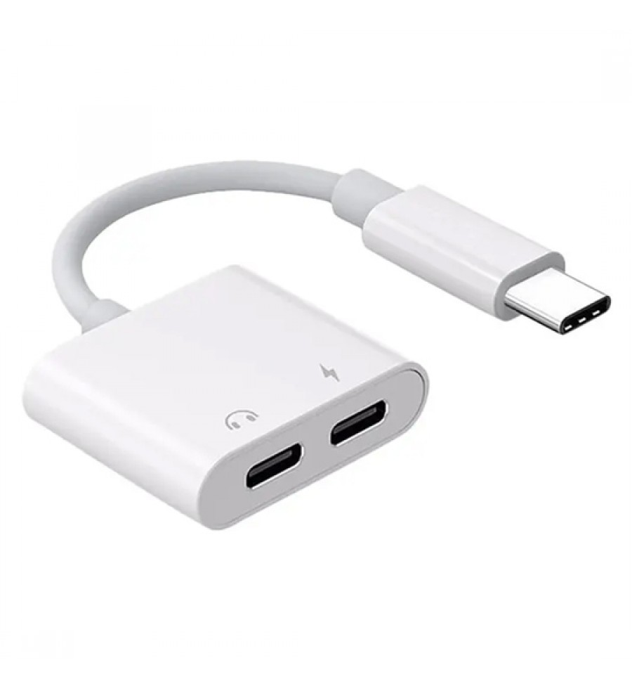 Cable Adaptador L4 USB-C con 2 puertos USB-C - Blanco