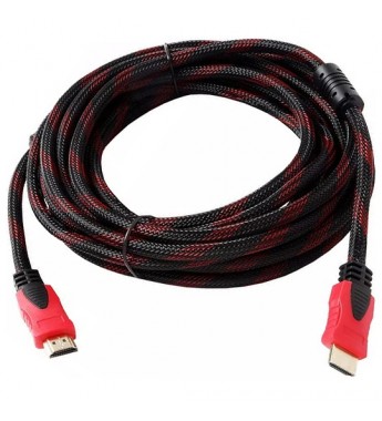 Cable HDMI HDTV 4K (3 Metros) - Negro/Rojo