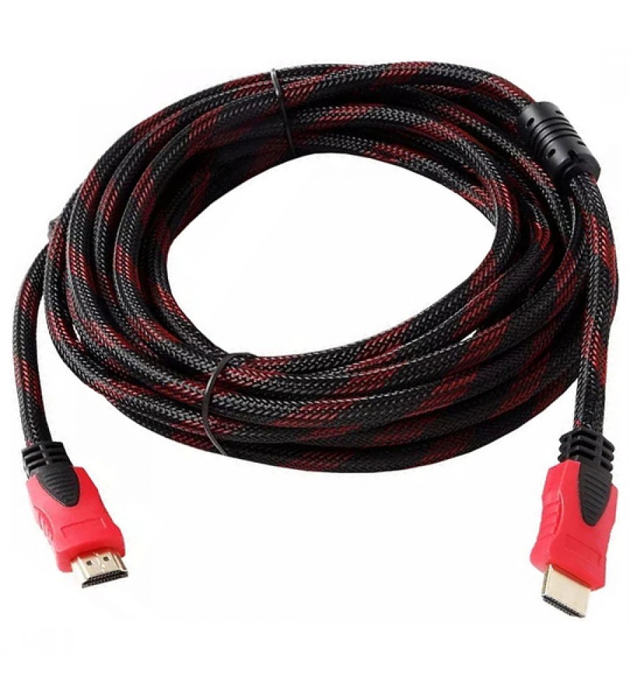 Cable HDMI HDTV 4K (3 Metros) - Negro/Rojo