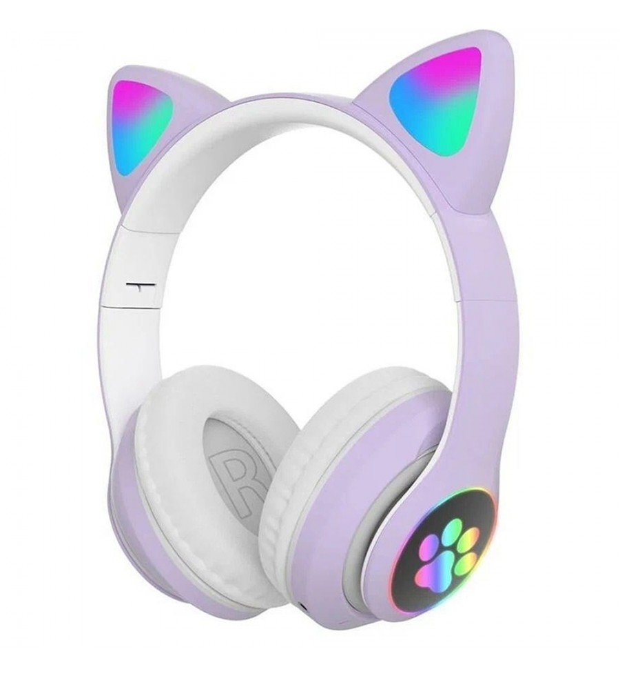 Auricular Inalámbrico Cat Ear VIV-23M con Micrófono/RGB - Lila