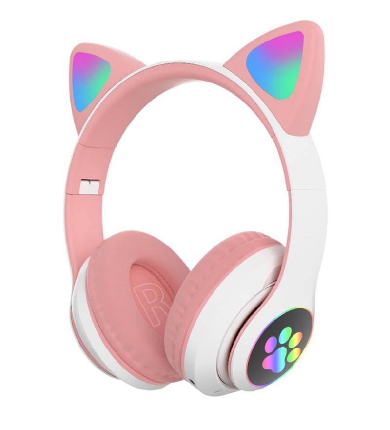 Auricular Inalámbrico Cat Ear VIV-23M con Micrófono/RGB - Rosa