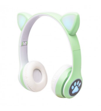Auricular Inalámbrico Cat Ear VIV-23M con Micrófono/RGB - Verde