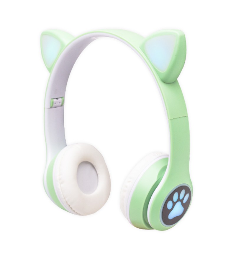 Auricular Inalámbrico Cat Ear VIV-23M con Micrófono/RGB - Verde