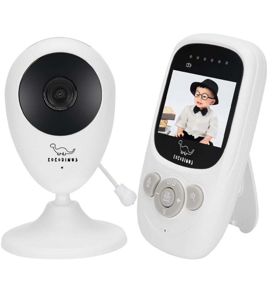 Niñera Electrónica Cocodinus BM2.4 de 2.4" con Visión Nocturna/Wi-Fi - Blanco