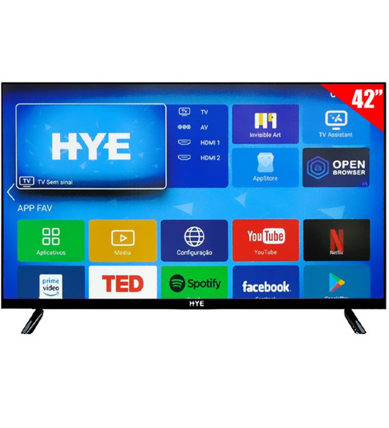 Smart TV LED de 42" Hye HYE42ATFZ HD HDMI/ Wi-Fi/Android - Negro