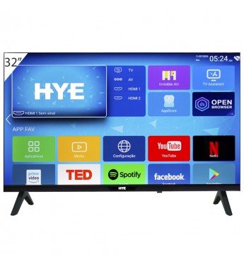Smart TV LED de 32" Hye HYE32ATHZ HD HDMI/Wi-Fi/Android - Negro