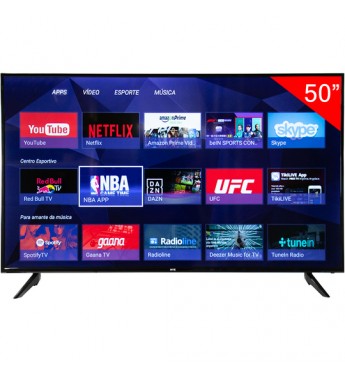 Smart TV LED de 50" HYE HYE50ATUH 4K UHD con Wi-Fi/Android 11 - Negro