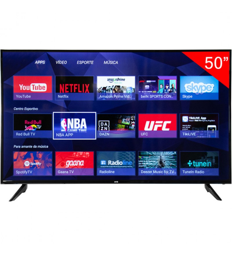 Smart TV LED de 50" HYE HYE50ATUH 4K UHD con Wi-Fi/Android 11 - Negro