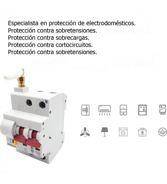Disyuntor MCB ZISB9-4P 16A Wi-Fi - 400V/50Hz