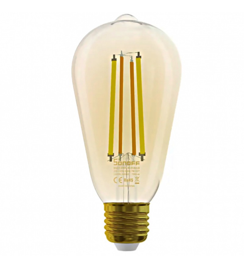 Lámpara Smart Sonoff B02-F-ST64 M0802040004 Wi-Fi/700Lm/7W/220V - Amarillo Ámbar
