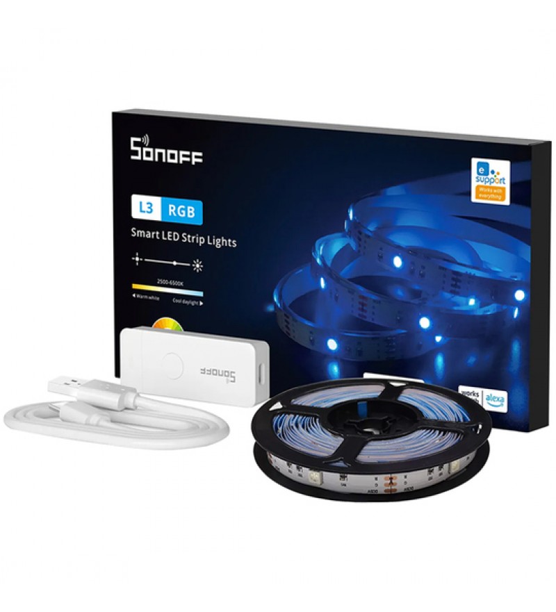 Kit de Tira LED RGB Sonoff L3-M5 5V IP20 90LEds de 5 Metros - Blanco