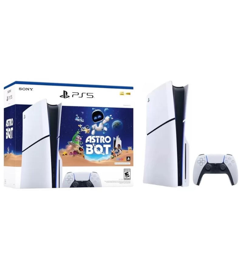Consola Sony PlayStation 5 Slim CFI-2015 Slim Disk 1TB SSD Astro Bot Bundle - White/Black (Caja Fea)