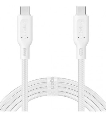 Cable Spigen DuraSync C11C1 000CA25703 USB-C a USB-C 2.0 (1.5 metros) - Blanco