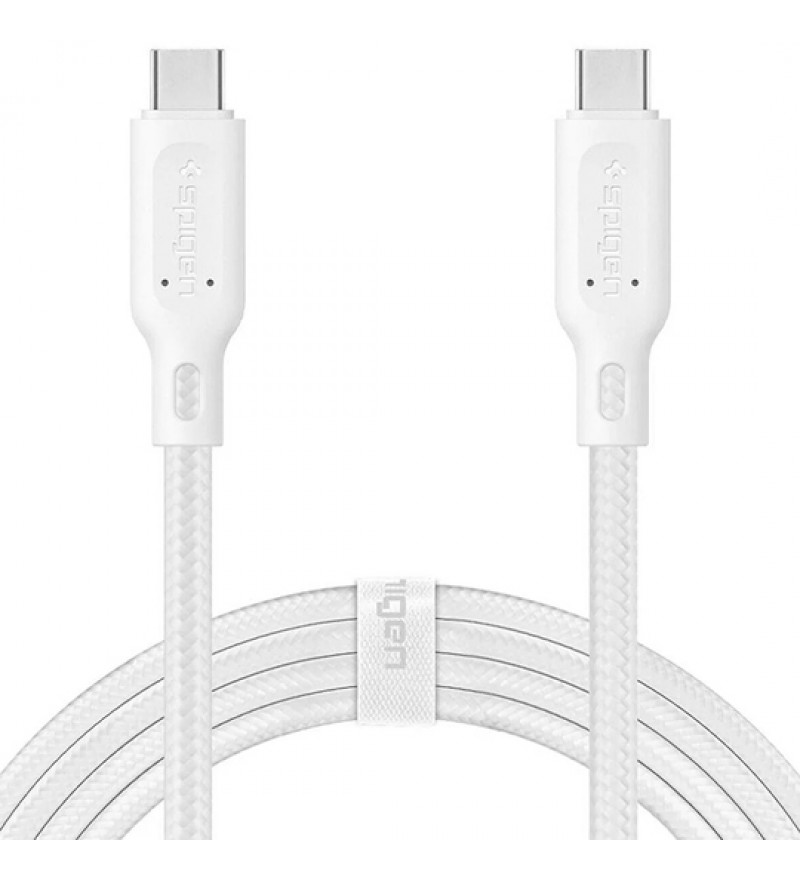 Cable Spigen DuraSync C11C1 000CA25703 USB-C a USB-C 2.0 (1.5 metros) - Blanco