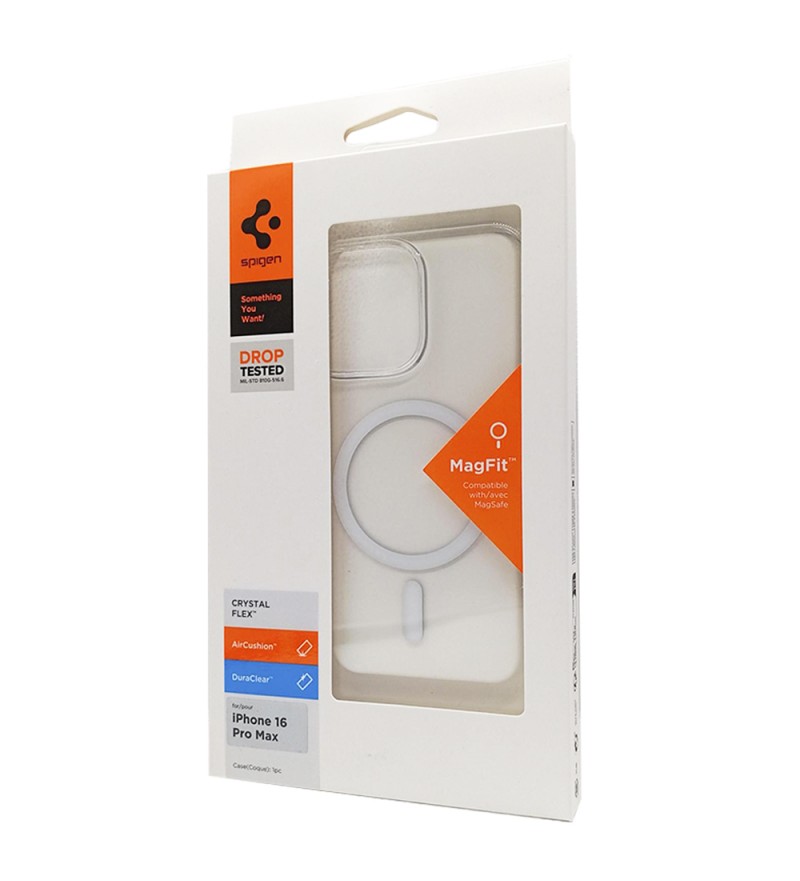 Funda para iPhone 16 Pro Max Spigen Crystal Flex Magfit ACS08391 - Clear