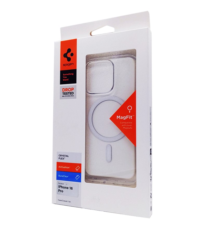 Funda para iPhone 16 Pro Spigen Crystal Flex Magfit ACS08393 - Clear