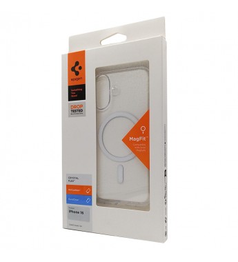 Funda para iPhone 16 Spigen Crystal Flex Magfit ACS08394 - Clear
