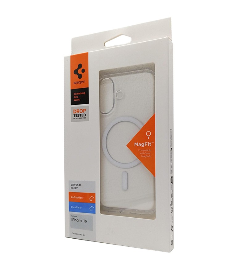 Funda para iPhone 16 Spigen Crystal Flex Magfit ACS08394 - Clear