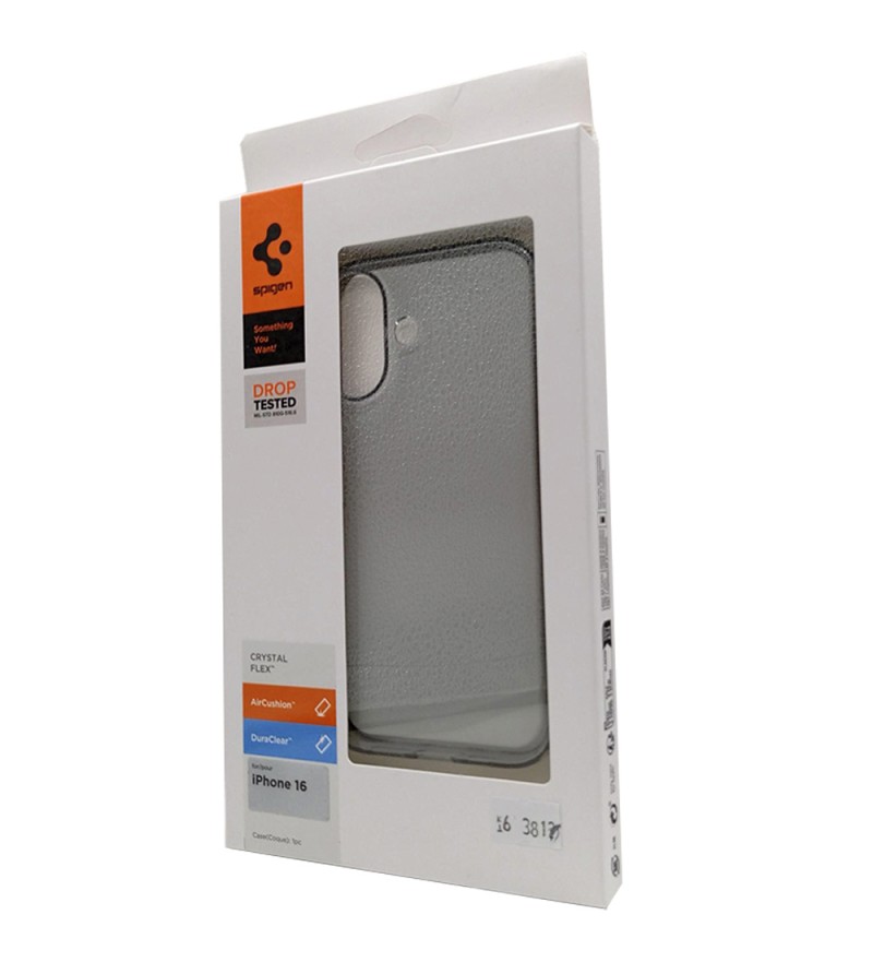 Funda para iPhone 16 Spigen Crystal Flex ACS08223 - Space