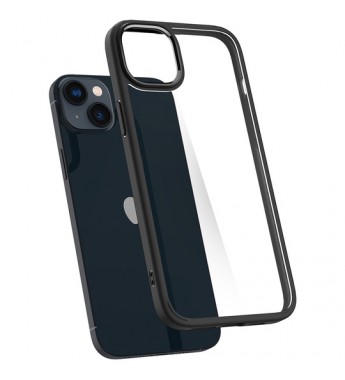 Funda para iPhone 14 Spigen Case Crystal Hybrid ACS04681 - Matte Black