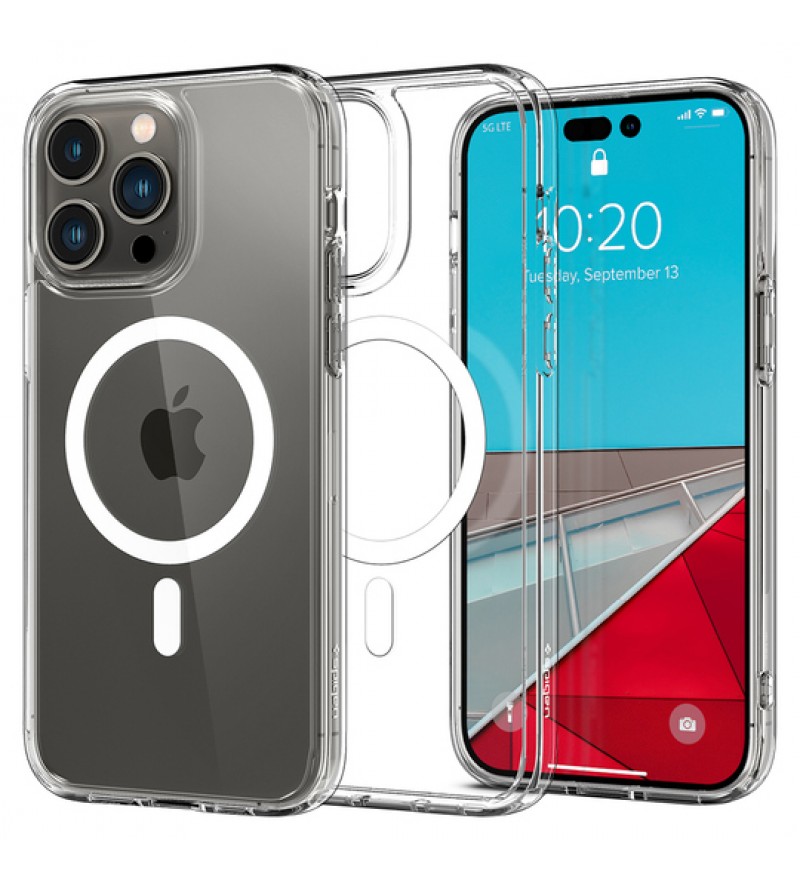 Funda para iPhone 14 Pro Max Spigen Crystal Hybrid ACS04643 MagSafe - Crystal Clear
