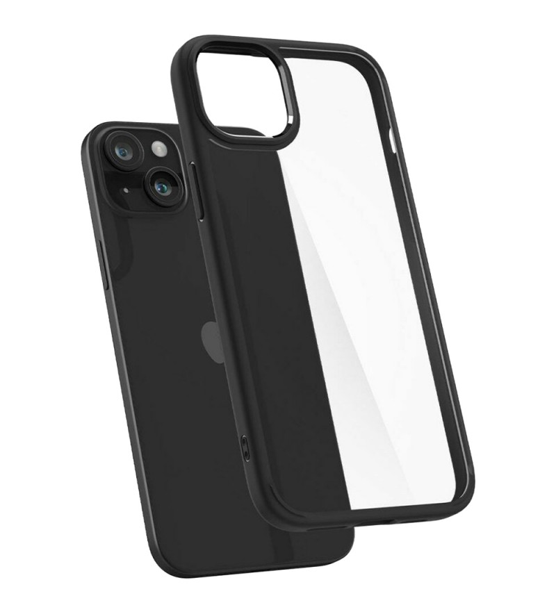 Funda para iPhone 15 Spigen Crystal Hybrid ACS06484 - Matte Black