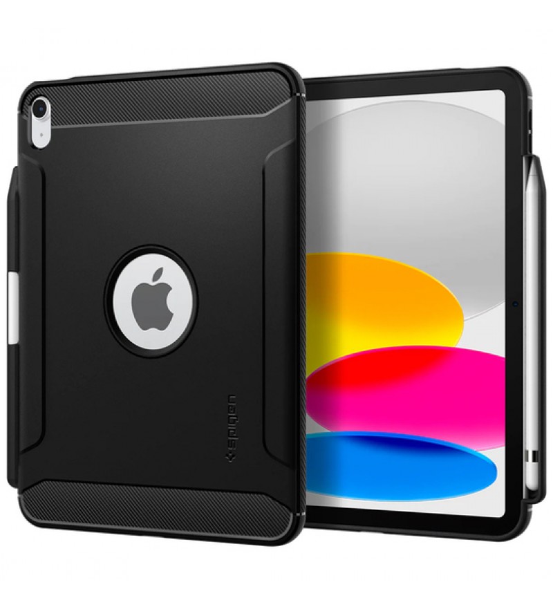 Funda para iPad 10th Gen 10.9" Spigen Rugged Armor ACS05552 - Matte Black