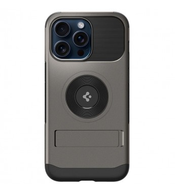 Estuche para iPhone 15 Pro Max Spigen Slim Armor - MagFit (ACS06451) - Gunmetal