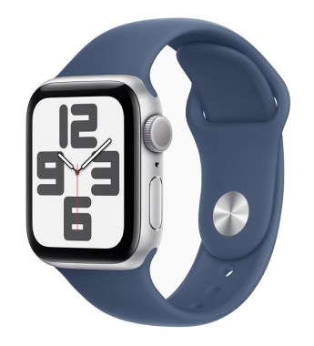 Apple Watch SE 2 40mm MXED3LL/A GPS (2024) M/L - Caja de Aluminio Silver/Denim Sport Band