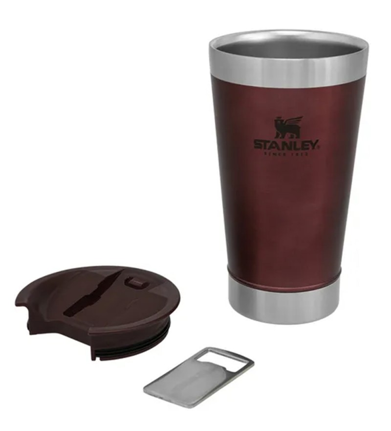 Vaso Stanley Classic Stay Chill Beer Pint con Abridor 473mL - Bordo